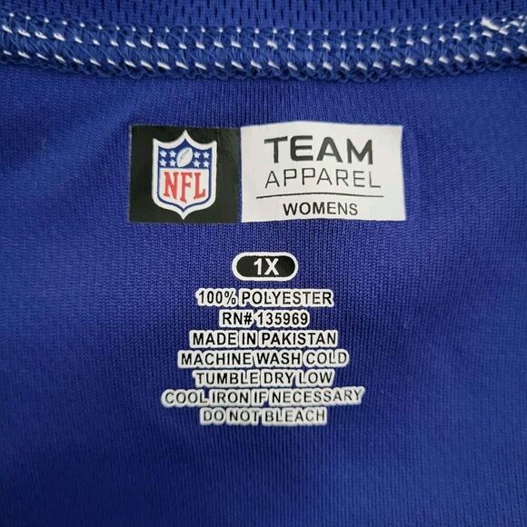 NEW NFL Indianapolis Colts Short Sleeve Scoop Neck T-Shirt Womens 1X Blue Slinky - Picture 5 of 9